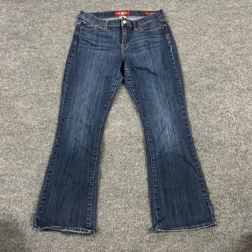 Lucky Brand Jeans Womens Size 14/32 Sofia Boot Dark Wash Blue Denim Stretch